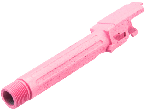 Tapp Airsoft 3D Printed Threaded Barrel w/ Custom Cerakote for TM Compact Poly Frame Gas Blowback Airsoft Pistols (Color: Pink Sherbet)