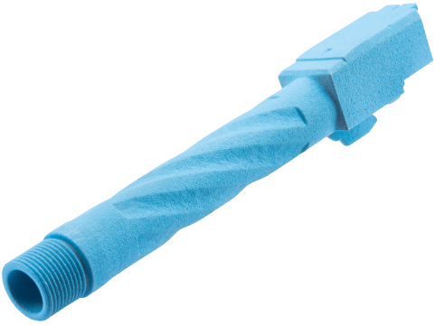 Tapp Airsoft 3D Printed Threaded Barrel w/ Custom Cerakote for Elite Force GLOCK 17 Gas Blowback Airsoft Pistols (Color: Blue Raspberry)