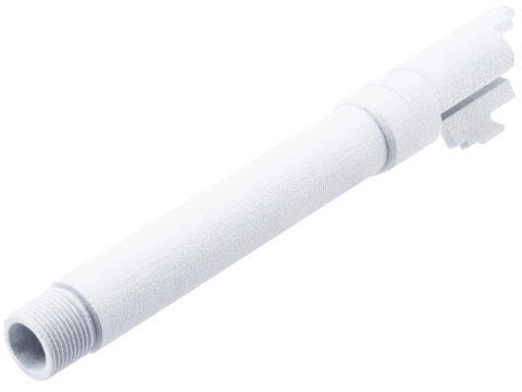 Tapp Airsoft 3D Printed Threaded Barrel w/ Custom Cerakote for Tokyo Marui 1911 Gas Blowback Airsoft Pistols (Color: Bright White)