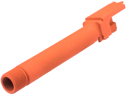 Tapp Airsoft 3D Printed Threaded Barrel w/ Custom Cerakote for Tokyo Marui M&P Gas Blowback Airsoft Pistols (Color: Hunter Orange)