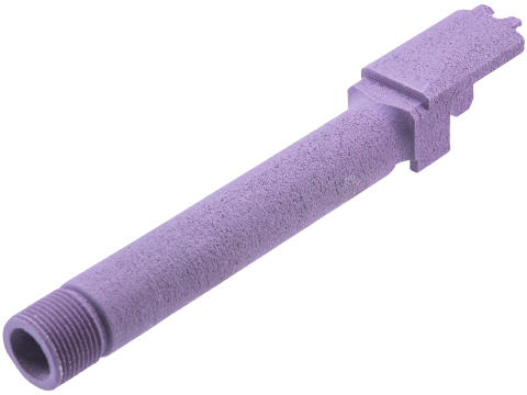 Tapp Airsoft 3D Printed Threaded Barrel w/ Custom Cerakote for Tokyo Marui M&P Gas Blowback Airsoft Pistols (Color: Bright Purple)