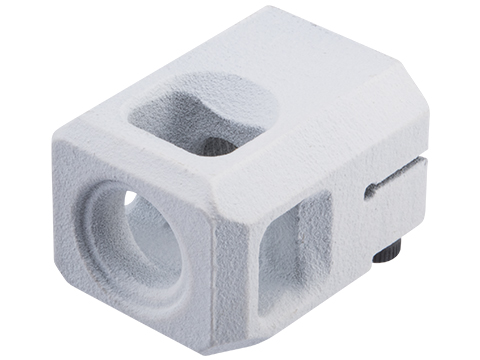 Tapp Airsoft 3D Printed 14mm Negative Breaker Compensator w/ Custom Cerakote for Gas Blowback Airsoft Pistols (Color: Bright White)