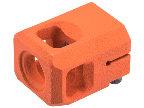 Tapp Airsoft 3D Printed 14mm Negative Breaker Compensator w/ Custom Cerakote for Gas Blowback Airsoft Pistols (Color: Hunter Orange)