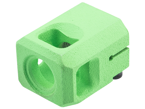 Tapp Airsoft 3D Printed 14mm Negative Breaker Compensator w/ Custom Cerakote for Gas Blowback Airsoft Pistols (Color: Parakeet Green)