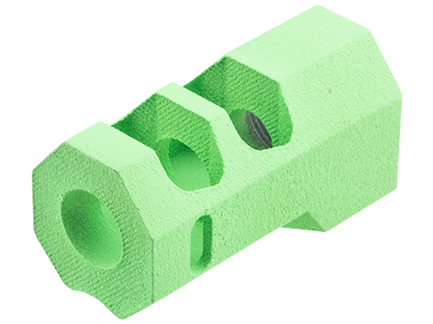 Tapp Airsoft 3D Printed 14mm Negative Atlas Compensator w/ Custom Cerakote for Gas Blowback Airsoft Pistols (Color: Parakeet Green)