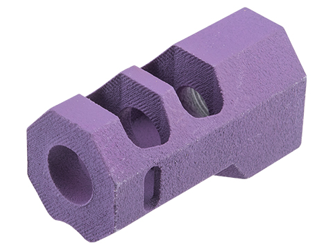 Tapp Airsoft 3D Printed 14mm Negative Atlas Compensator w/ Custom Cerakote for Gas Blowback Airsoft Pistols (Color: Bright Purple)