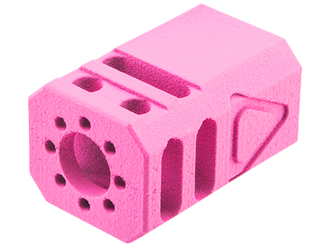 Tapp Airsoft 3D Printed 14mm Negative Blaster Compensator w/ Custom Cerakote for Gas Blowback Airsoft Pistols (Color: Prison Pink)
