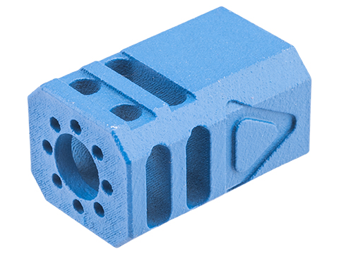 Tapp Airsoft 3D Printed 14mm Negative Blaster Compensator w/ Custom Cerakote for Gas Blowback Airsoft Pistols (Color: NRA Blue)