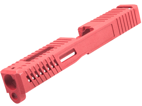 Tapp Airsoft Dark Side Precision Performance Series Slide w/ Custom Cerakote for ISSC M22, SAI BLU, Lonewolf, & Compatible Airsoft Gas Blowback Pistol (Color: USMC Red)