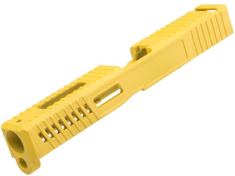 Tapp Airsoft Dark Side Precision Performance Series Slide w/ Custom Cerakote for ISSC M22, SAI BLU, Lonewolf, & Compatible Airsoft Gas Blowback Pistol (Color: Corvette Yellow)