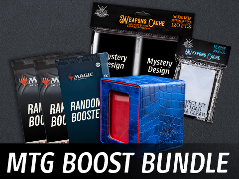 Weapons Cache Boost Bundle featuring Magic: The Gathering Booster Packs