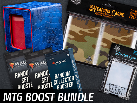 Weapons Cache Boost Bundle featuring Magic: The Gathering Booster Packs 