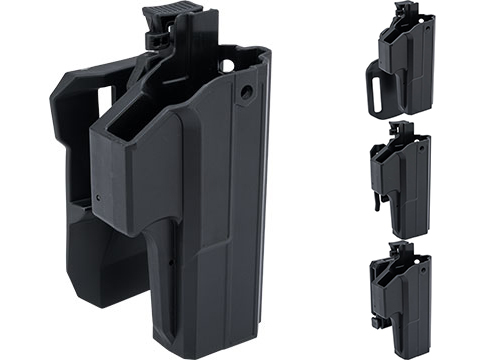 TEGE Injection Molded Hard Shell Pistol Holster w/ Thumb Release (Model: GLOCK 17, 22, 31 Gen 1-5 / Right Hand / Drop Leg Offset)