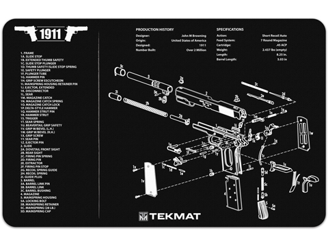 TekMat Armorer's Bench Gun Cleaning Mat (Model: 1911)