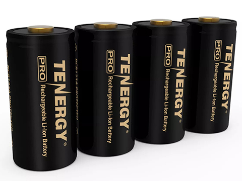 Tenergy Protected 3.7v 750mAh RCR123A Rechargeable Battery (Package: Set of 4)
