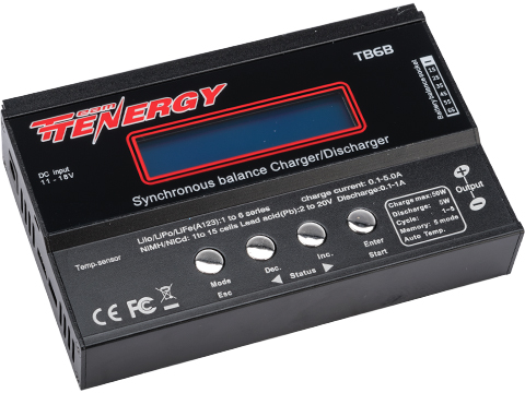 Tenergy TB6B 50W Intelligent Digital Balance Charger for NiMH/NiCd/Li-PO/Li-Ion/Li-Fe/SLA Batteries