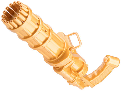 Gatling Gun Electric Soap Water Bubble Gun (Model: Large / Gold)