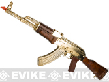 G&G Limited Edition Gold Plated GKM Airsoft EBB AEG Rifle w/ Real Wood Furniture