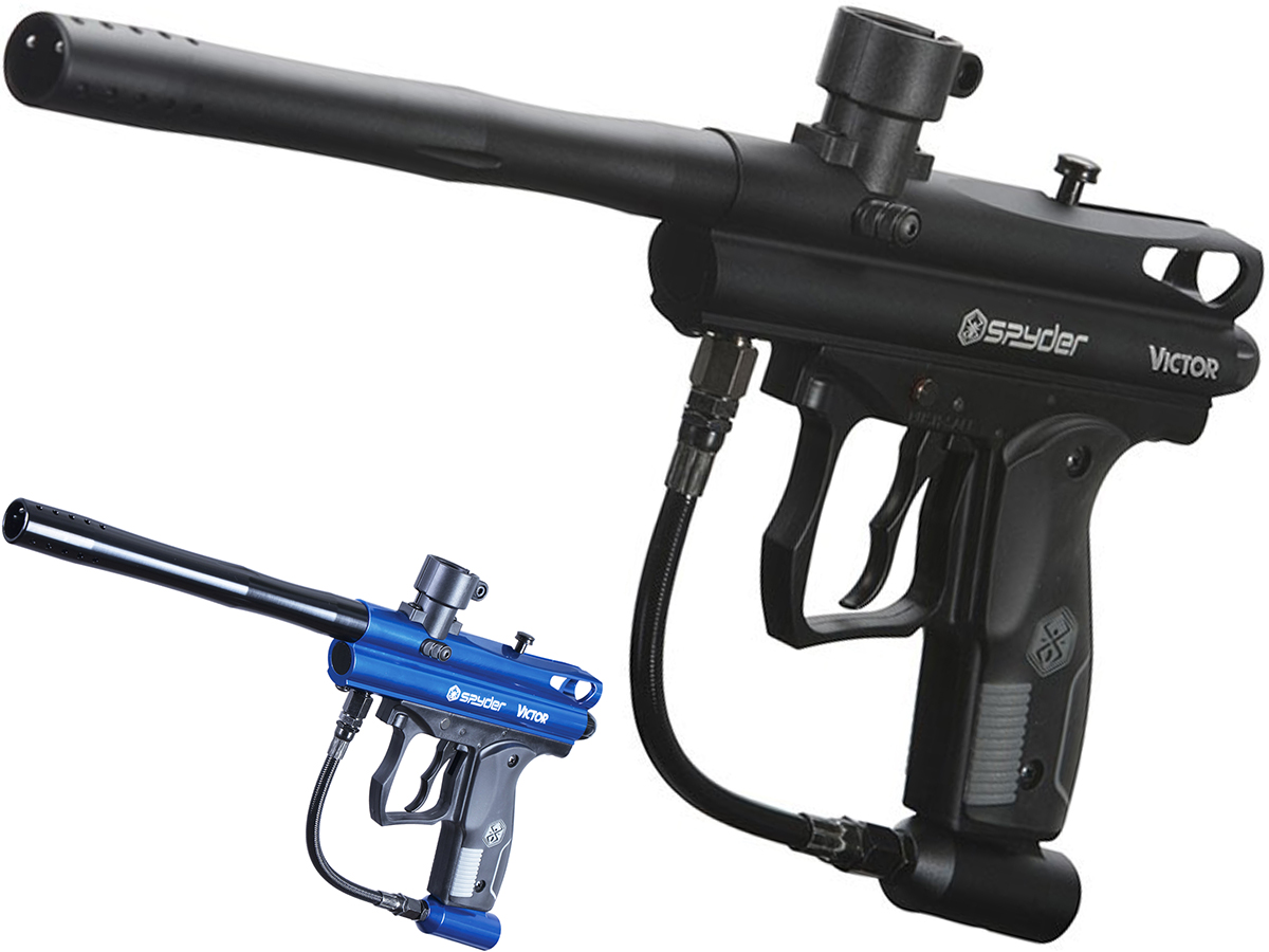 Spyder Victor SemiAuto Paintball Marker (Color Gloss Blue), MORE