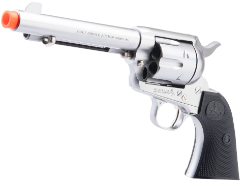Tokyo Marui Colt-Licensed Single Action Army .45 Spring Airsoft Revolver (Model: Artillery 5.5 / Silver)