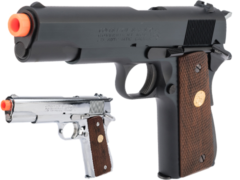 Tokyo Marui Licensed Colt Government Mark IV Series 70 1911 Airsoft Gas Blowback Pistol (Color: Nickel Finish)