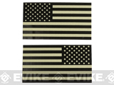 Matrix IR Reflective United States Flag Patch Set (Color: Black and White)