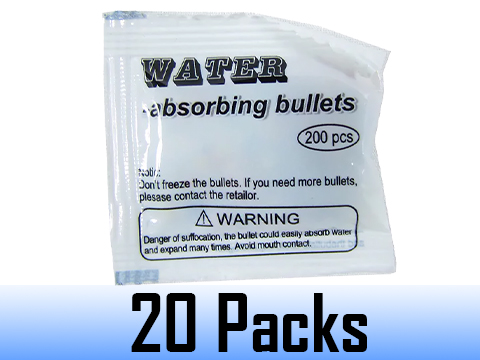 Gel Blaster Replacement Water Gel Bullets for Water Bead Grenades and other Gel Ball Blasters (Color: Multi-Color / 4000 / 20packs of 200 Rounds)