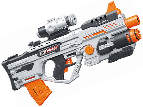 Fast Pioneer 2in1 Electric Powered Foam Dart Gun Rifle