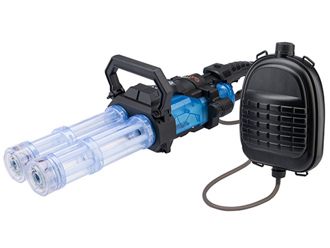 Double-Barreled Gatling Electric Water Gun w/ Backpack (Blue)