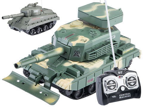 Miniature RC Airsoft Battle Tank (Model: Type 7 / OD Green)