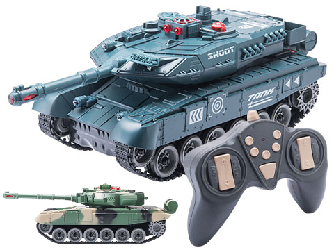 1:12 Scale RC Infrared Game Battle Tank (Model: Leopard / Green)