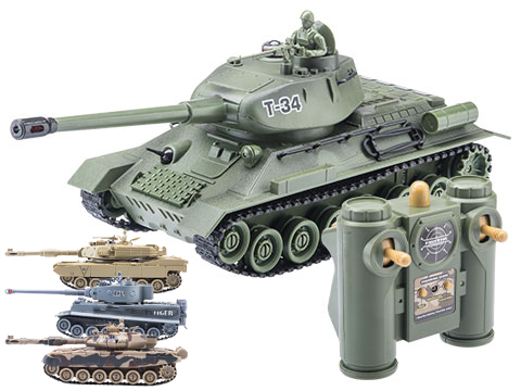 1:28 Scale RC Infrared Game Battle Tank (Model: T-34 / Green)