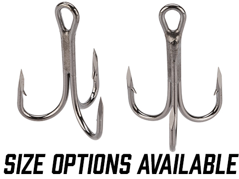 Eagle Claw 4X HD Shank Straight Point Treble - Platinum Black 