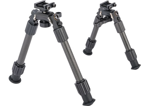 TruGlo Tac-Pod Pro Adjustable Carbon Fiber Bipod w/ Pivoting Picatinny Rail Mount (Size: 6 to 9)