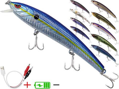 Truscend JerkQueen Electronic Twitching / Luminating Sinking Minnow Lure (Model:  Brown Shad)
