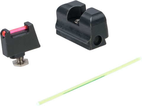 Taran Tactical Innovations Ultimate Fiber Optic Sight Set for GLOCK RMR Cut Pistols (Model: Co-Witness Height)