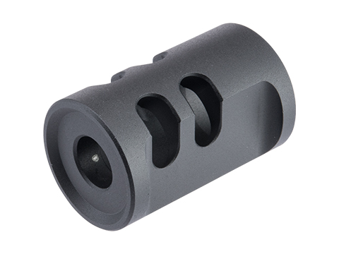Titanium Tactical Industry 14mm Negative Airsoft Compensator for Action Army AAP-01 Gas Blowback Airsoft Pistols (Color: Black)