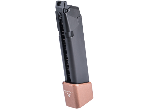 EMG x Taran Tactical Innovations 24 Round Magazine w/ Extended Base Plate for GLOCK Series Gas Blowback Airsoft Pistol (Color: Bronze)