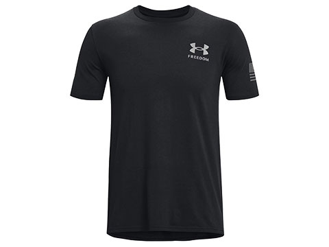 Under Armour Men's UA Freedom Banner T-Shirt (Color: Black-Pitch Grey / Medium)