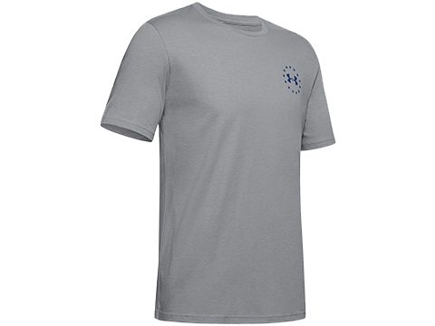 Under Armour Men's UA Freedom Triumphant Victory T-Shirt (Color: Steel-American Blue / Large)