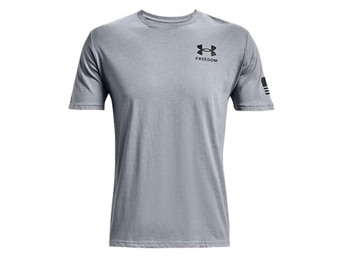 Under Armour Men's UA Freedom Flag T-Shirt (Color: Grey / Black / Small)