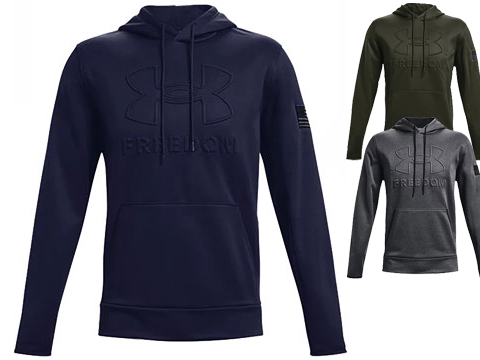 Under Armour Men's UA Freedom Embossed Hoodie (Color: Navy / Small)