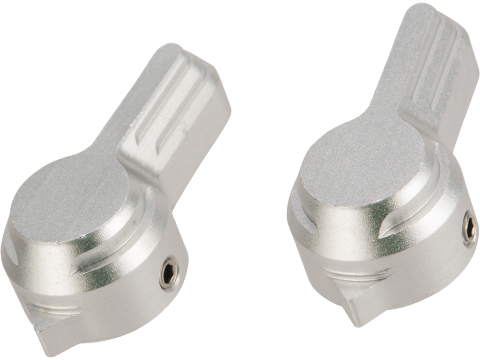 Dynamic Precision CNC Aluminum Selector Switch Set for WE SCAR Gas Powered Rifle (Type: C / Silver)