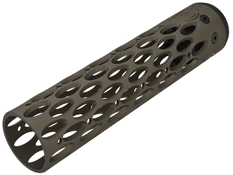 Unique ARs CNC Machined Oval Handguard for AR15 Pattern Rifles (Color: Flat Dark Earth / 9 / Rail Only)