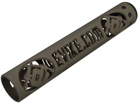 Unique ARs CNC Machined Evike.com Handguard for AR15 Pattern Rifles (Color: Dark Earth / 12 / AR15 Barrel Nut)
