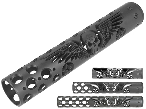 Unique ARs CNC Machined Wings & Skulls Handguard for AR15 Pattern Rifles 