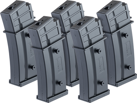 Elite Force 140 Round Polymer Mid-Cap Magazine for H&K G36 Airsoft AEGs (Package: Pack of 5)