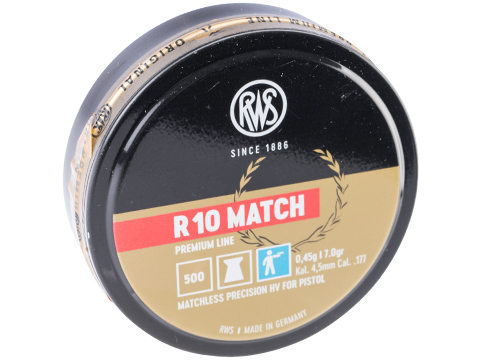 RWS R10 Match .177 Cal Premium Line Wadcutter Airgun Pellets 