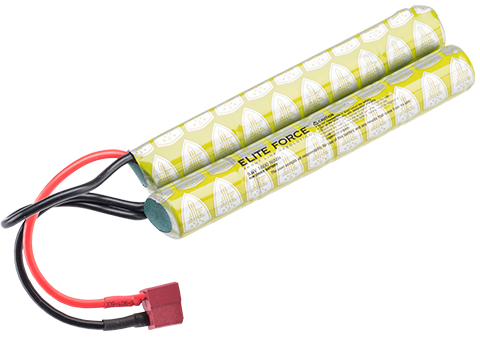Elite Force 9.6v 1600mAh High Performance Butterfly Type NiMH Battery for Airsoft AEG (Model: T-Plugs)
