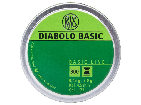 RWS Diabolo Wadcutter .177 cal. Pellets - 300 Count